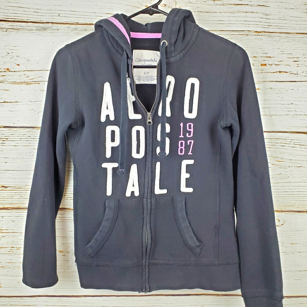 Aeropostale Zip Front Hooded Sweatshirt